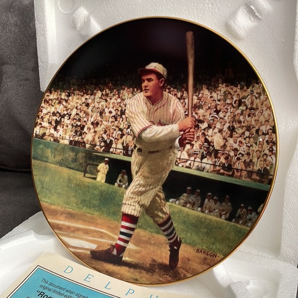 NWT.  Vintage Rogers Hornsby The .424 Season Series collectible plate. - Picture 2 of 8